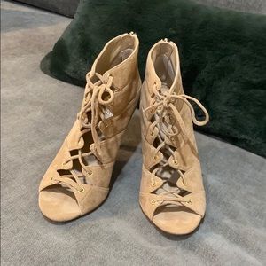 Vince Camuto Suede Lace Up Heels